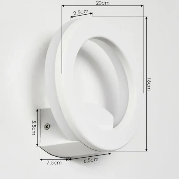 hofstein Applique murale Nevis LED Blanc, 1 lumière* Lampes Modernes