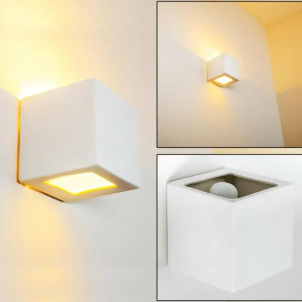 hofstein Applique murale NOTO Blanc, 1 lumière* Lampes En Verre