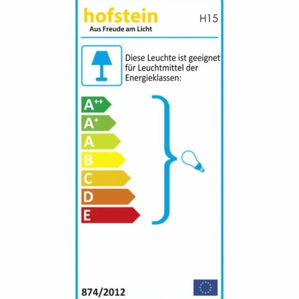 hofstein Applique murale NOTO Blanc, 1 lumière* Lampes En Verre