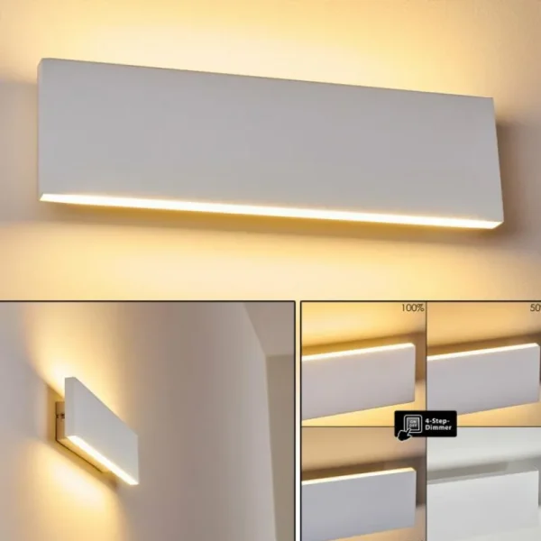 hofstein Applique murale Obion LED Blanc, 2 lumières* Lampes Modernes