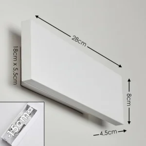 hofstein Applique murale Obion LED Blanc, 2 lumières* Lampes Modernes