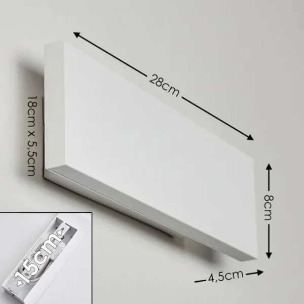 hofstein Applique murale Obion LED Blanc, 2 lumières* Lampes Modernes