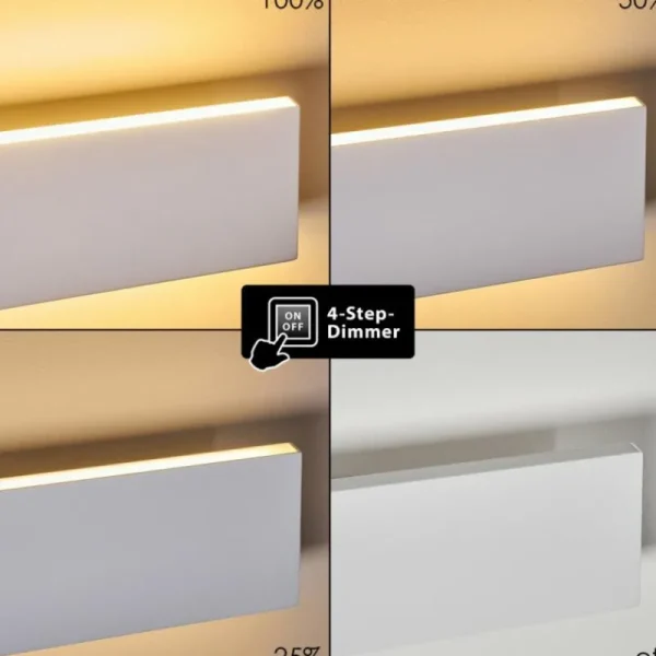hofstein Applique murale Obion LED Blanc, 2 lumières* Lampes Modernes