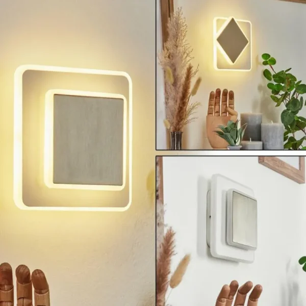 hofstein Applique murale Orchaise LED Nickel mat, Blanc, 1 lumière* Lampes Modernes