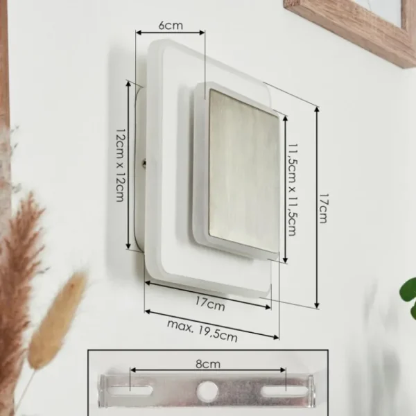 hofstein Applique murale Orchaise LED Nickel mat, Blanc, 1 lumière* Lampes Modernes