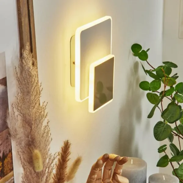 hofstein Applique murale Orchaise LED Nickel mat, Blanc, 1 lumière* Lampes Modernes