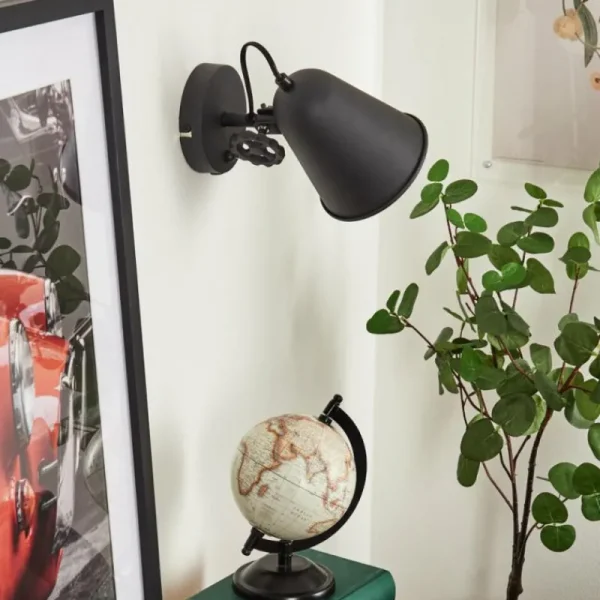 hofstein Applique murale Pany Chrome, Noir, 1 lumière* Lampes Modernes