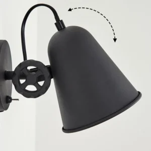 hofstein Applique murale Pany Chrome, Noir, 1 lumière* Lampes Modernes