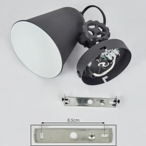 hofstein Applique murale Pany Chrome, Noir, 1 lumière* Lampes Modernes