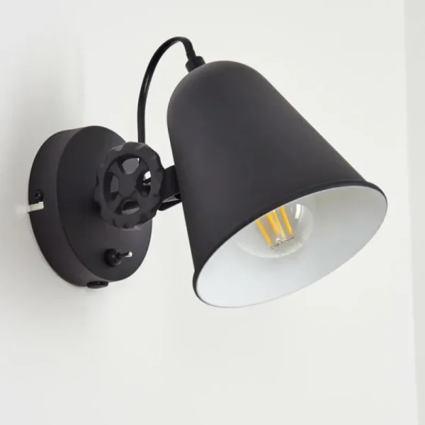 hofstein Applique murale Pany Chrome, Noir, 1 lumière* Lampes Modernes
