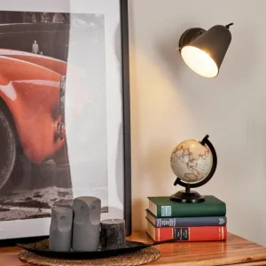 hofstein Applique murale Pany Chrome, Noir, 1 lumière* Lampes Modernes