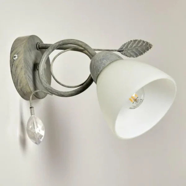 hofstein Applique murale Peccia Gris, 1 lumière* Lampes En Verre