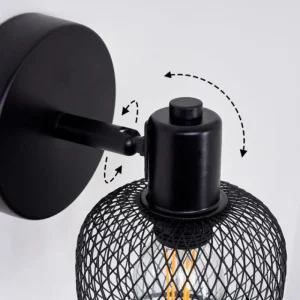 hofstein Applique murale Pipisu Noir, 1 lumière* Lampes Modernes