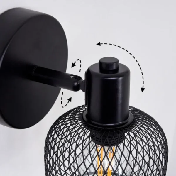 hofstein Applique murale Pipisu Noir, 1 lumière* Lampes Modernes
