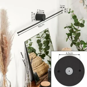 hofstein Applique murale Puharila LED Noir, 1 lumière* Lampes Modernes
