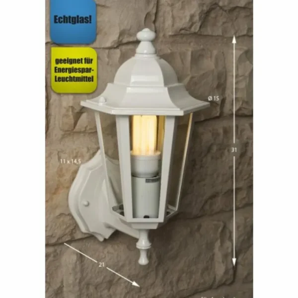 Luminaires Rabalux Applique murale Rabalux Velence Transparent, Blanc, 1 lumière* Lampes En Verre