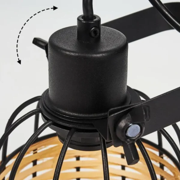 hofstein Applique murale Recinto Bois foncé, Noir, 1 lumière* Lampes Modernes