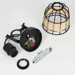 hofstein Applique murale Recinto Bois foncé, Noir, 1 lumière* Lampes Modernes