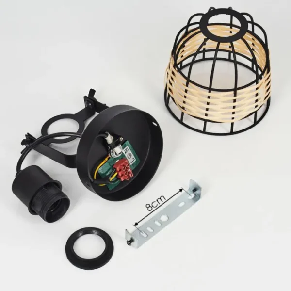 hofstein Applique murale Recinto Bois foncé, Noir, 1 lumière* Lampes Modernes