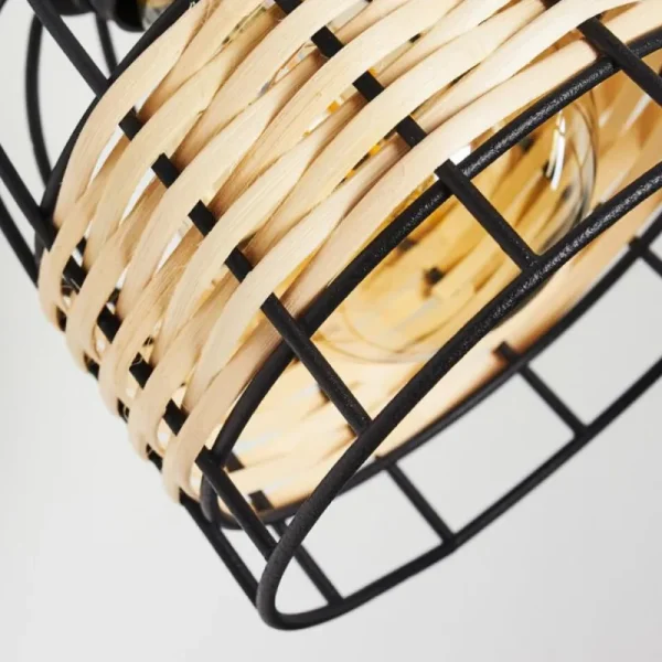 hofstein Applique murale Recinto Bois foncé, Noir, 1 lumière* Lampes Modernes
