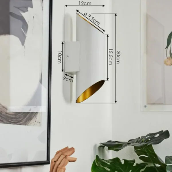 hofstein Applique murale Ricardone Blanc, 1 lumière* Lampes Modernes