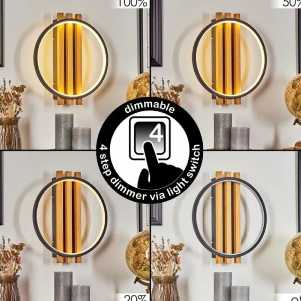 hofstein Applique murale Rodekro LED Écru, Noir, 1 lumière* Lampes Modernes