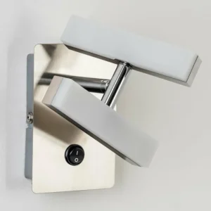 hofstein Applique murale Sakami LED Nickel mat, 2 lumières* Lampes Modernes