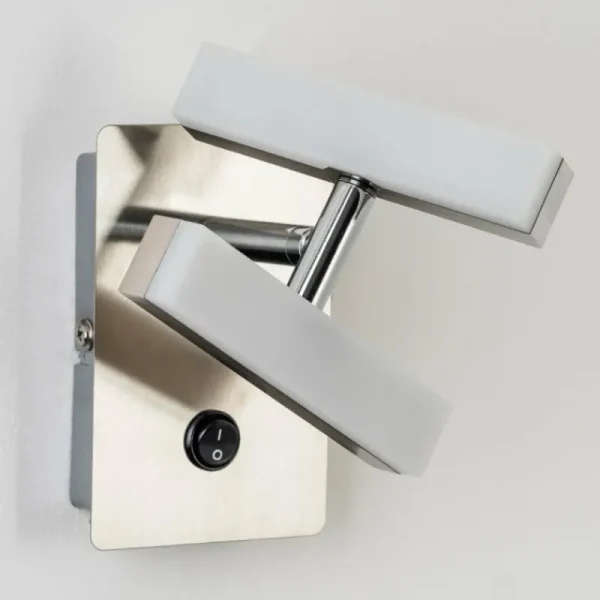 hofstein Applique murale Sakami LED Nickel mat, 2 lumières* Lampes Modernes