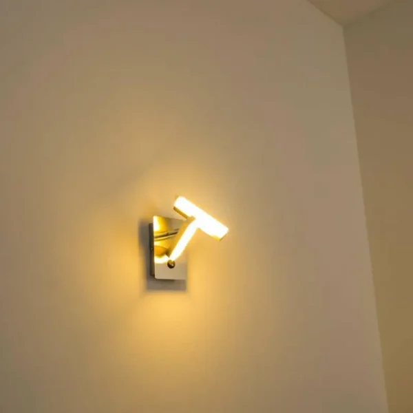 hofstein Applique murale Sakami LED Nickel mat, 2 lumières* Lampes Modernes