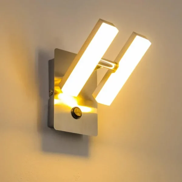 hofstein Applique murale Sakami LED Nickel mat, 2 lumières* Lampes Modernes