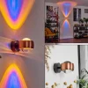 hofstein Applique murale Sapri Cuivre, Noir, 1 lumière* Lampes En Verre