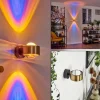 hofstein Applique murale Sapri Vieux laiton, Noir, 1 lumière* Lampes En Verre