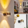 hofstein Applique murale Sapri Vieux laiton, Noir, 1 lumière* Lampes En Verre