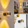 hofstein Applique murale Sapri Vieux laiton, Noir, 1 lumière* Lampes En Verre