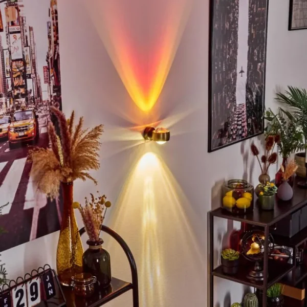 hofstein Applique murale Sapri Vieux laiton, Noir, 1 lumière* Lampes En Verre