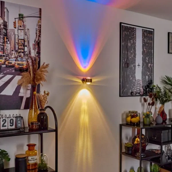 hofstein Applique murale Sapri Vieux laiton, Noir, 1 lumière* Lampes En Verre