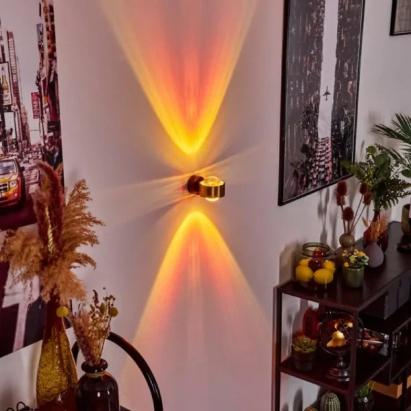 hofstein Applique murale Sapri Vieux laiton, Noir, 1 lumière* Lampes En Verre