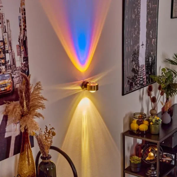 hofstein Applique murale Sapri Vieux laiton, Noir, 1 lumière* Lampes En Verre
