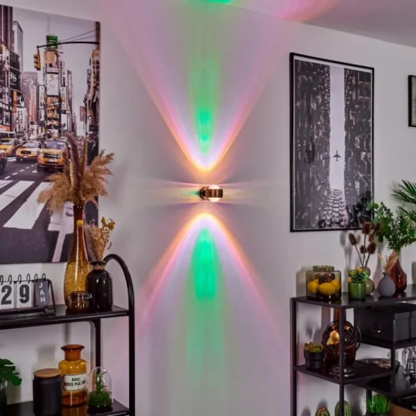 hofstein Applique murale Sapri Vieux laiton, Noir, 1 lumière* Lampes En Verre