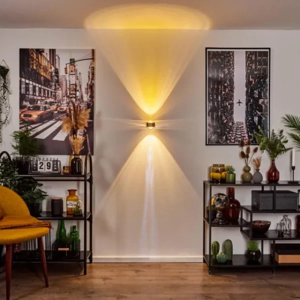 hofstein Applique murale Sapri Vieux laiton, Noir, 1 lumière* Lampes En Verre