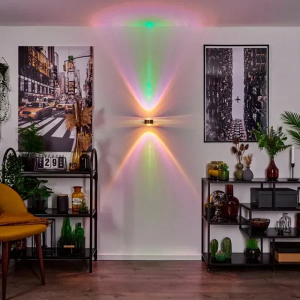 hofstein Applique murale Sapri Vieux laiton, Noir, 1 lumière* Lampes En Verre