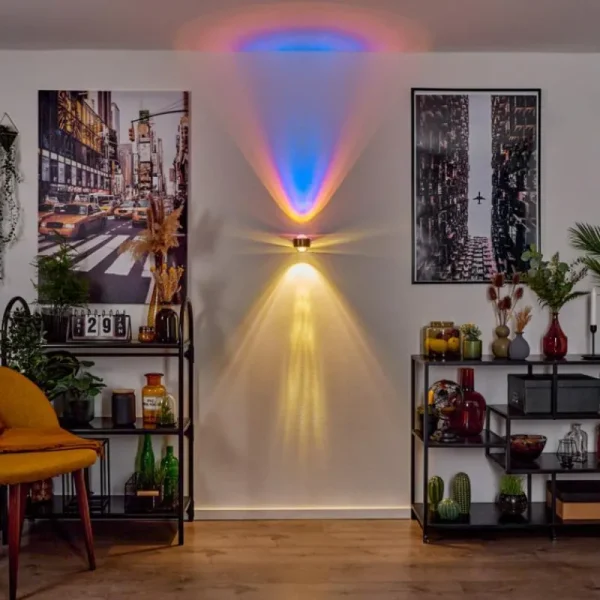 hofstein Applique murale Sapri Vieux laiton, Noir, 1 lumière* Lampes En Verre