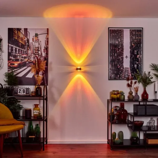 hofstein Applique murale Sapri Vieux laiton, Noir, 1 lumière* Lampes En Verre