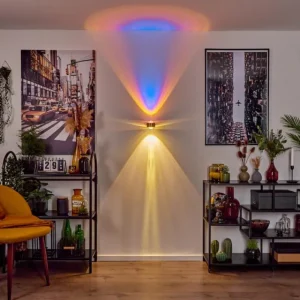 hofstein Applique murale Sapri Vieux laiton, Noir, 1 lumière* Lampes En Verre
