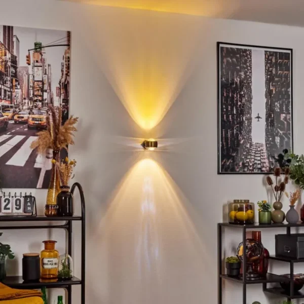hofstein Applique murale Sapri Vieux laiton, Noir, 1 lumière* Lampes En Verre