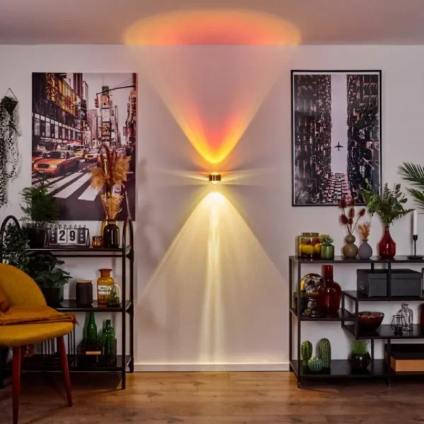 hofstein Applique murale Sapri Vieux laiton, Noir, 1 lumière* Lampes En Verre