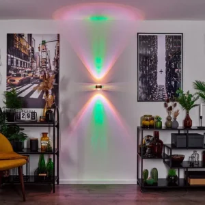 hofstein Applique murale Sapri Vieux laiton, Noir, 1 lumière* Lampes En Verre