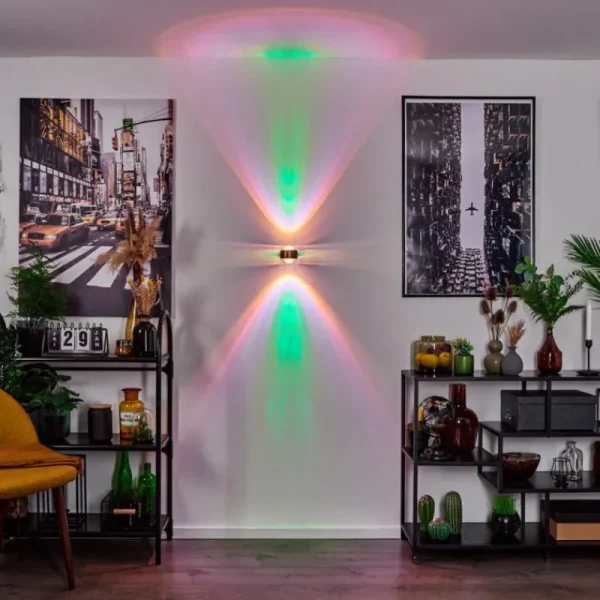 hofstein Applique murale Sapri Vieux laiton, Noir, 1 lumière* Lampes En Verre