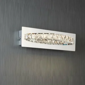 Luminaires Searchlight Applique murale Searchlight CLOVER LED Chrome, Argenté, Transparent, 1 lumière* Lampes En Verre