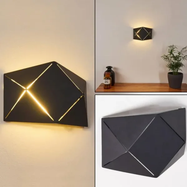 hofstein Applique murale Shouver LED Noir, 1 lumière* Lampes Modernes